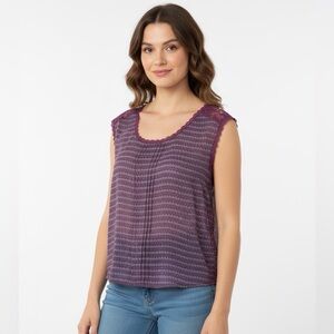 Route 66 Purple Sleeveless Blouse